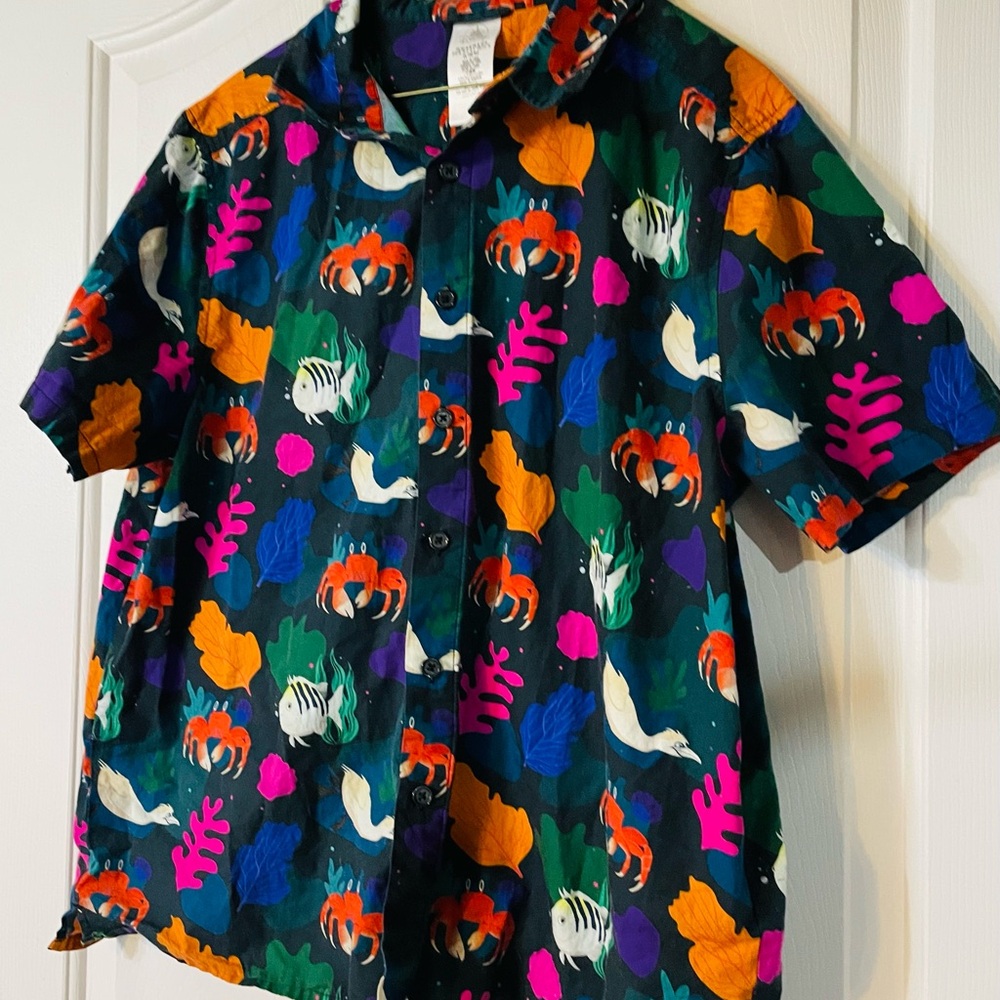 Disney Parks/ Store The Little Mermaid Multicolor Crab Print Shirt